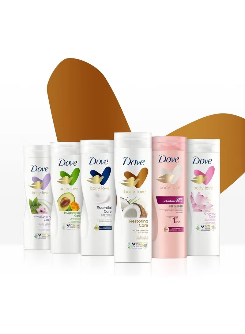Dove Body Love Pampering Care Body Lotion 400ml-for Dry Skin Deep Nourishment & Soft Comfort - Image 3